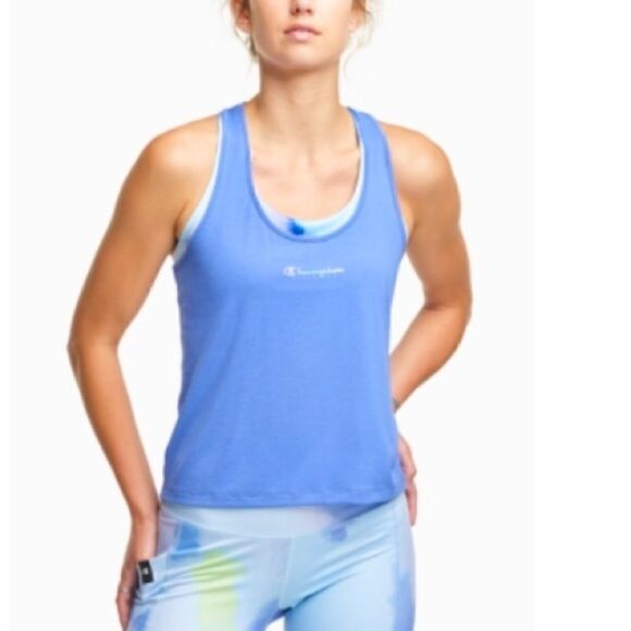 Women's Champion Plus Absolute Eco Racerback Tank Deep Forte Blue 4X - Picture 5 of 14
